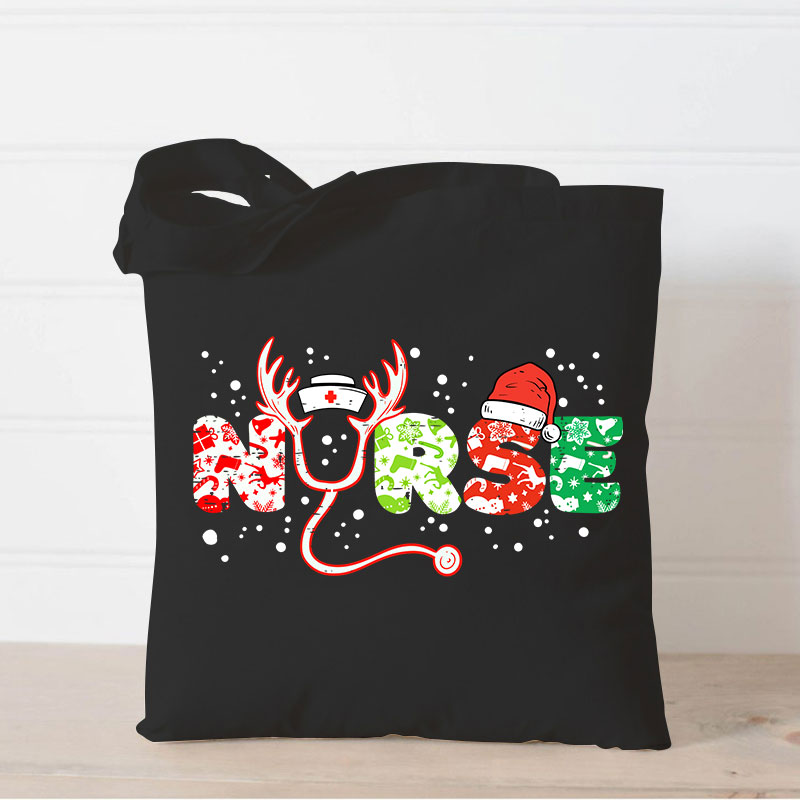 Christmas Nurse Tote Bag