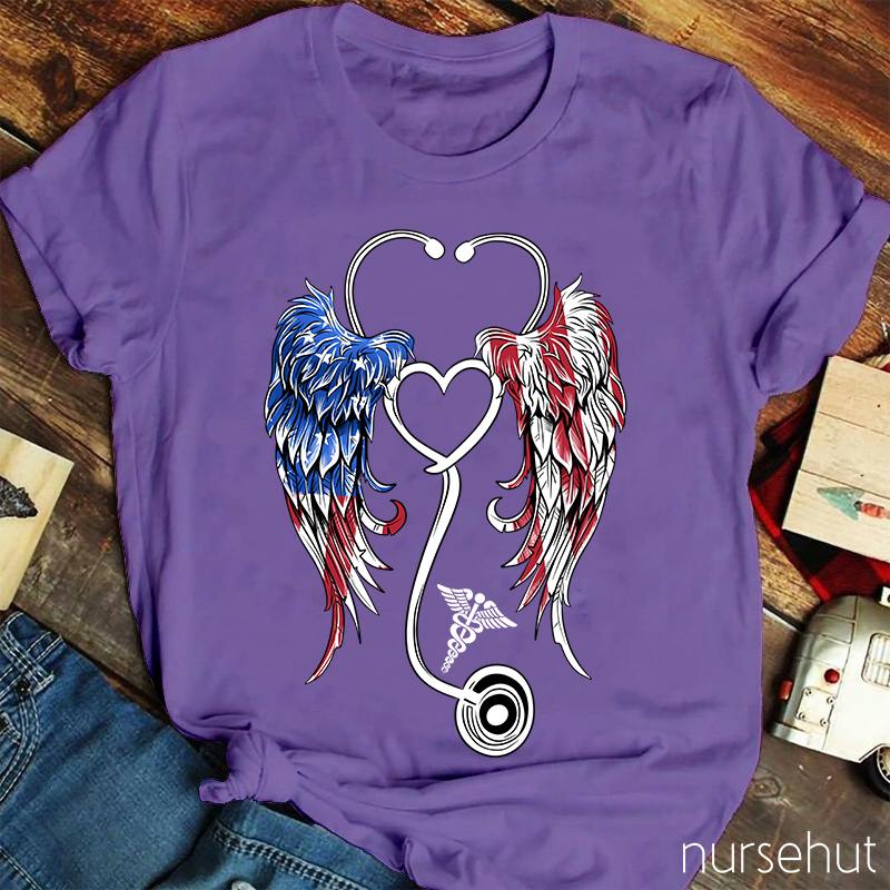 We Are Angels Who Happens To Be A Nurse Here Nurse T-Shirt
