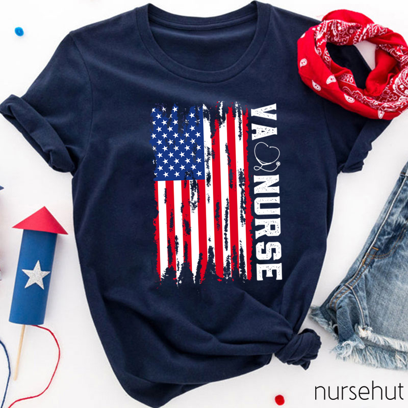 Personalized Department Flag Nurse T-Shirt