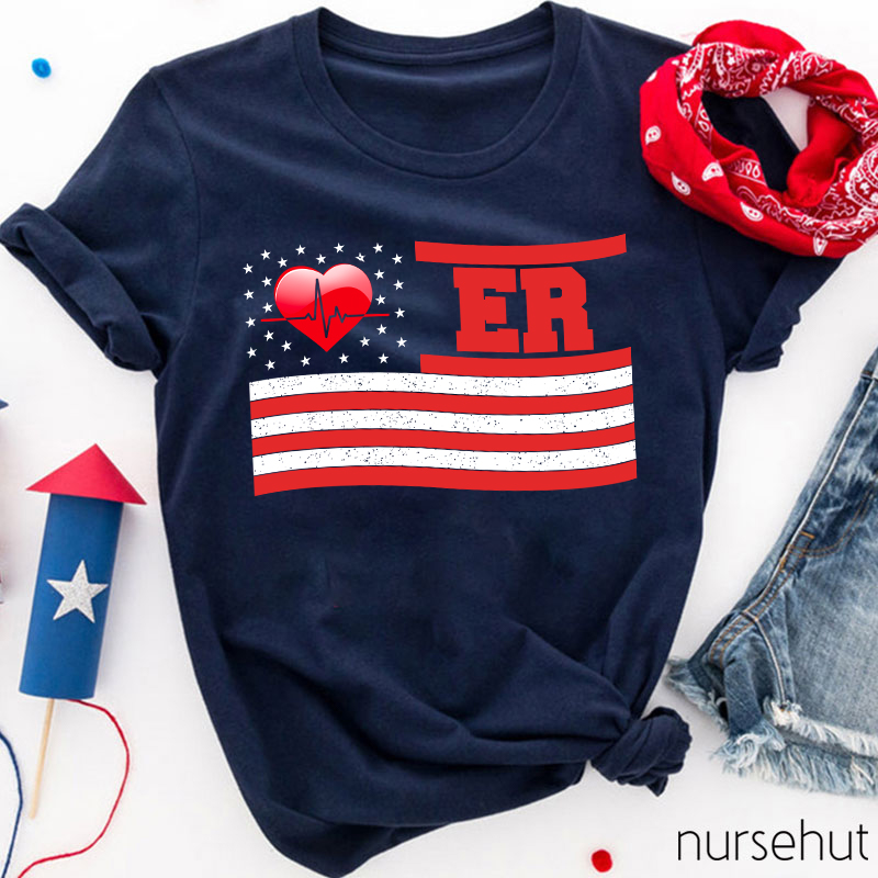 Flag ER Nurse T-Shirt