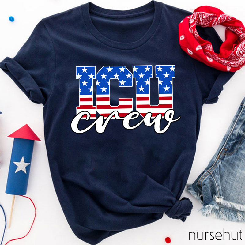 Personalized Department ICU Crew Nurse T-Shirt