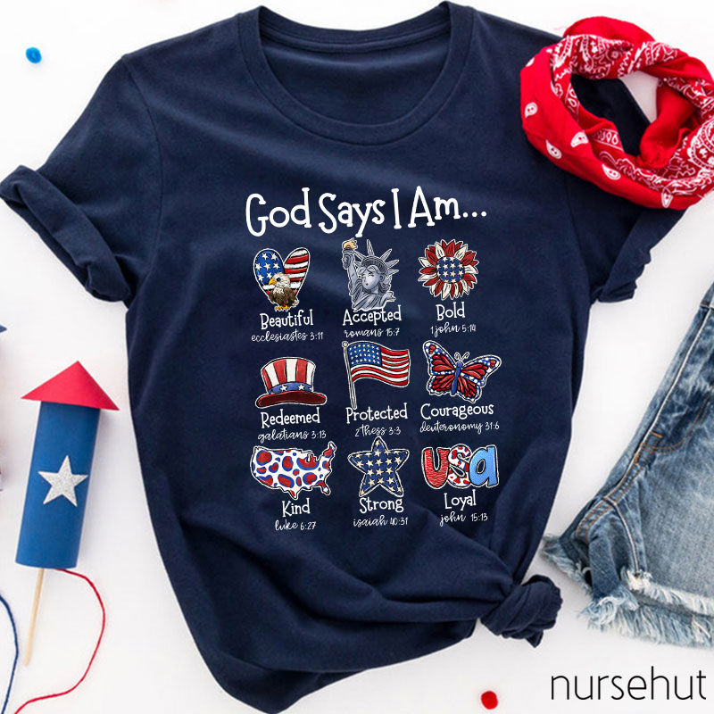 God Says I Am Nurse T-Shirt
