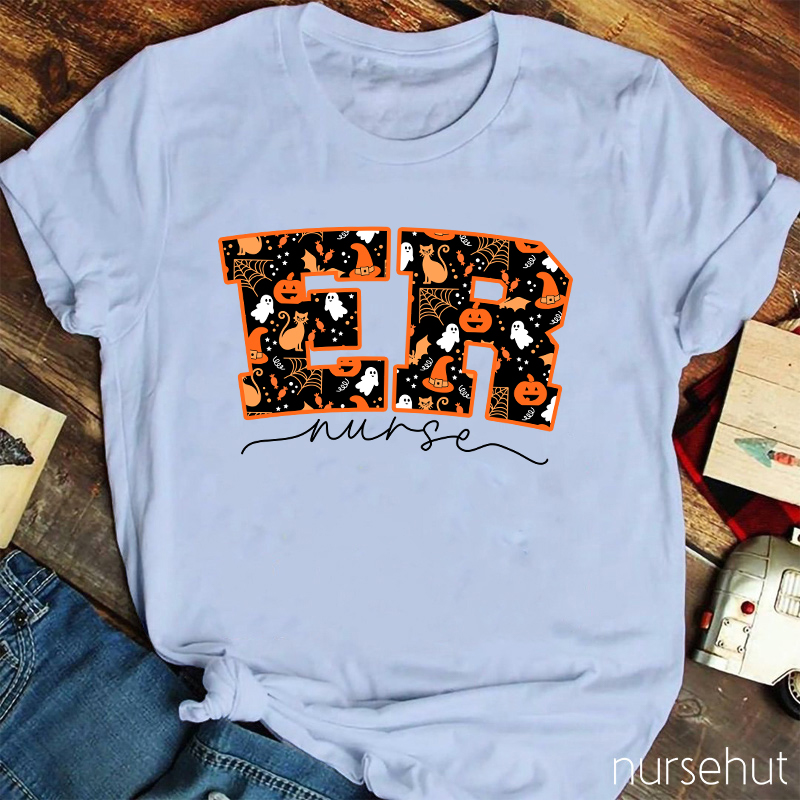Personalized Happy Halloween Nurse T-Shirt