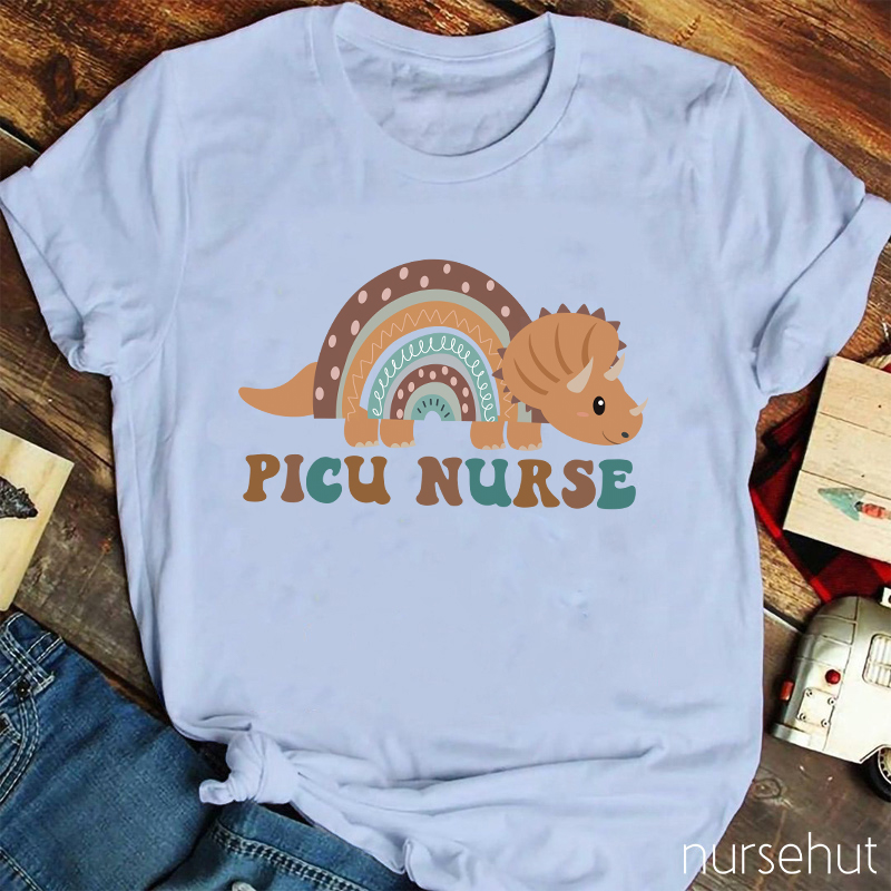 Picu Nurse Dinosaur Nurse T-Shirt