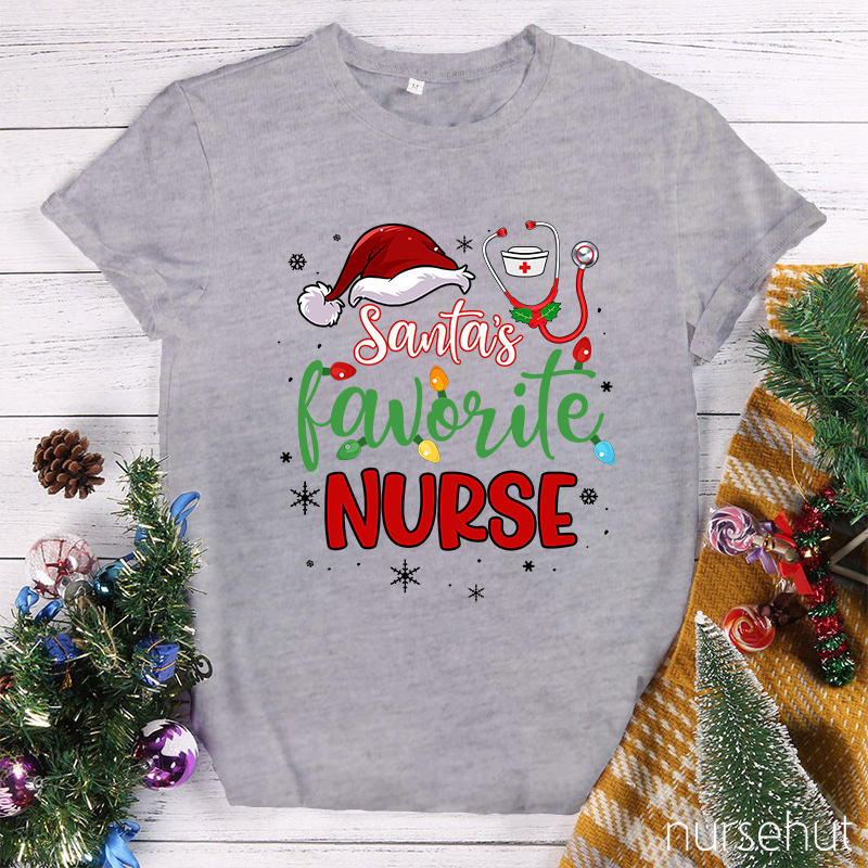 I Am Santa's Favorite Nurse T-Shirt