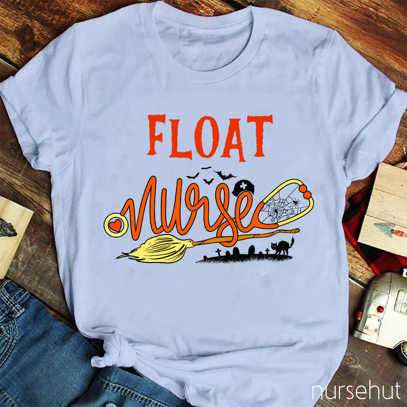 Float Happy Halloween Nurse T-Shirt