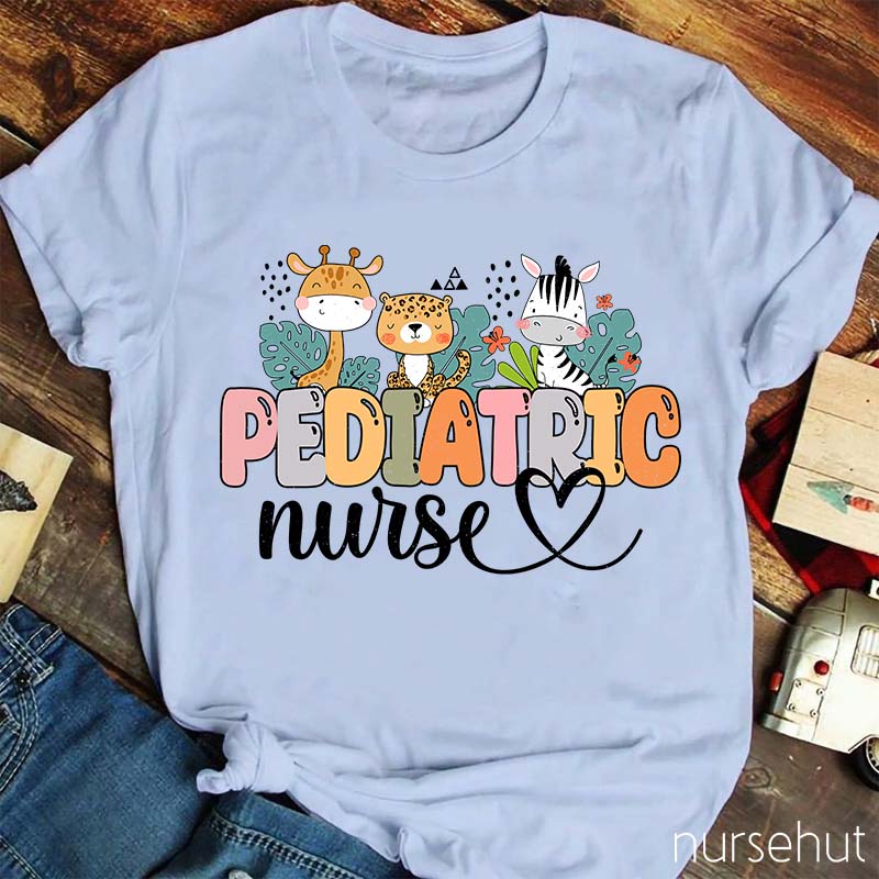 Pediatric Cute Animal Nurse T-Shirt