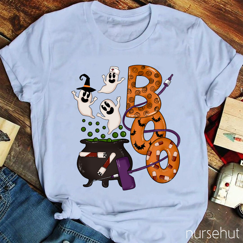 Halloween Boo Nurse T-Shirt