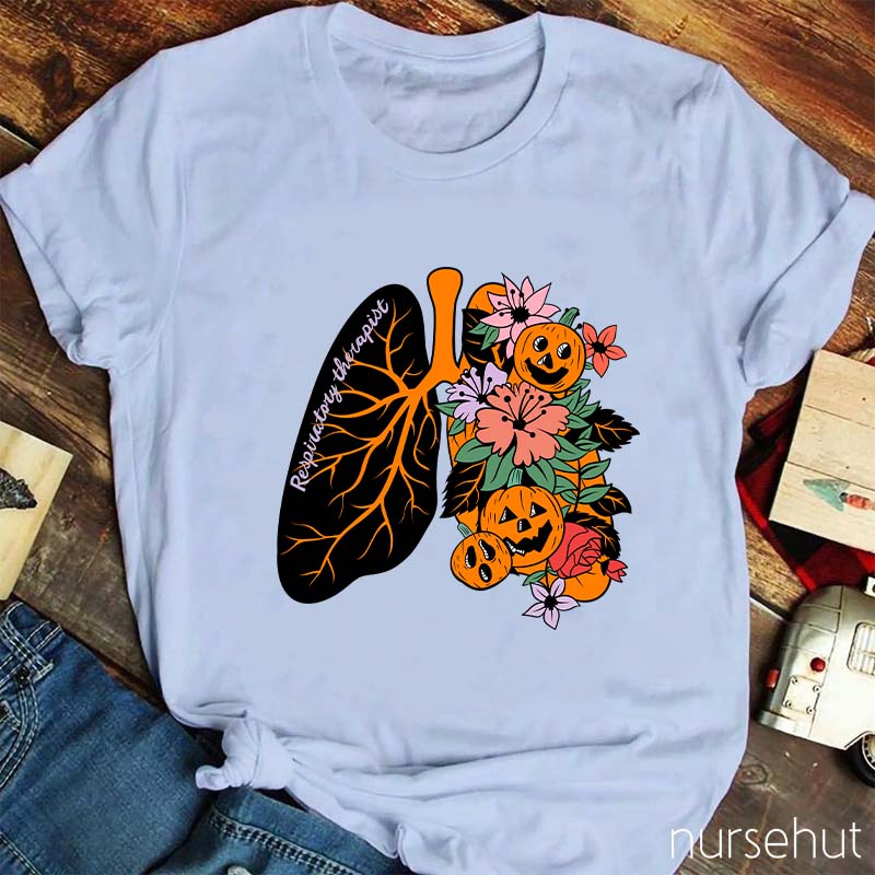 Halloween Respiratory Therapist Nurse T-Shirt