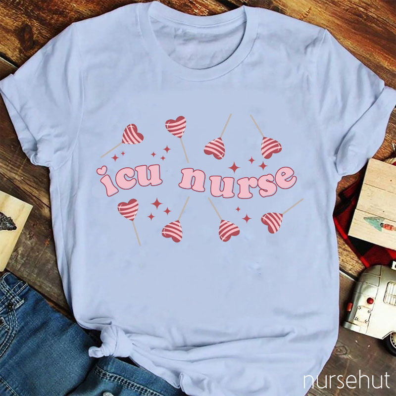 Valentine Heart Lolipop Nurse T-Shirt
