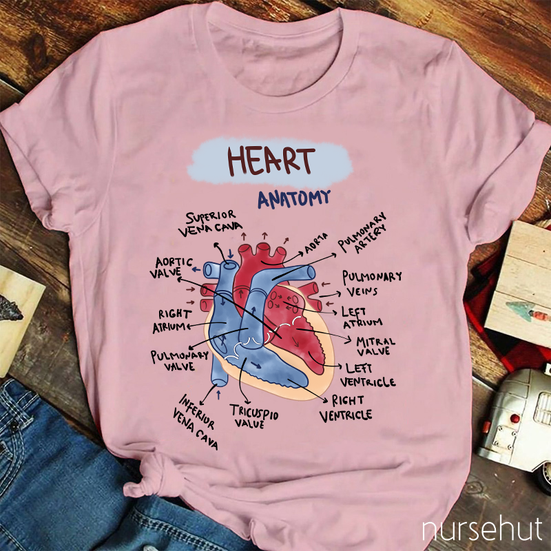Heart Anatomy Nurse T-Shirt