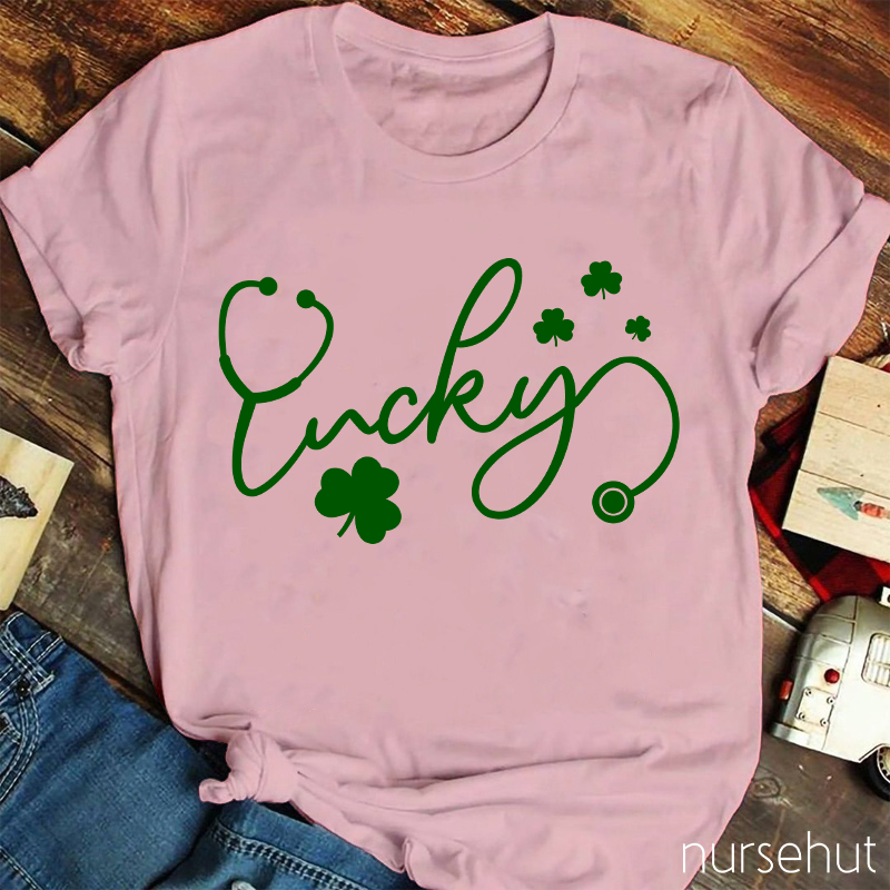 Lucky Stethoscope Nurse T-Shirt