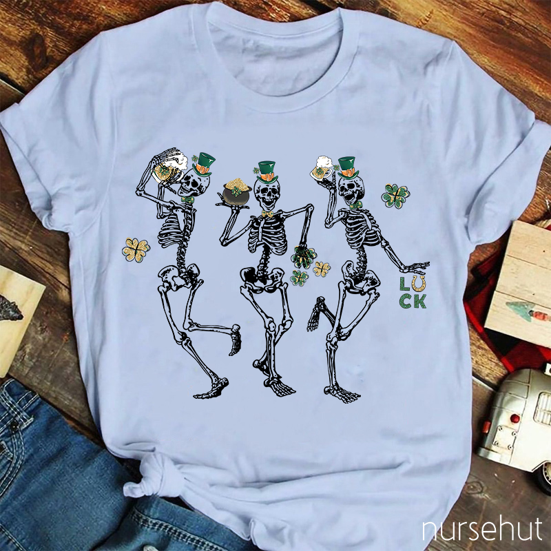 Here They Comes The Skeleton Crew Nurse T-Shirt
