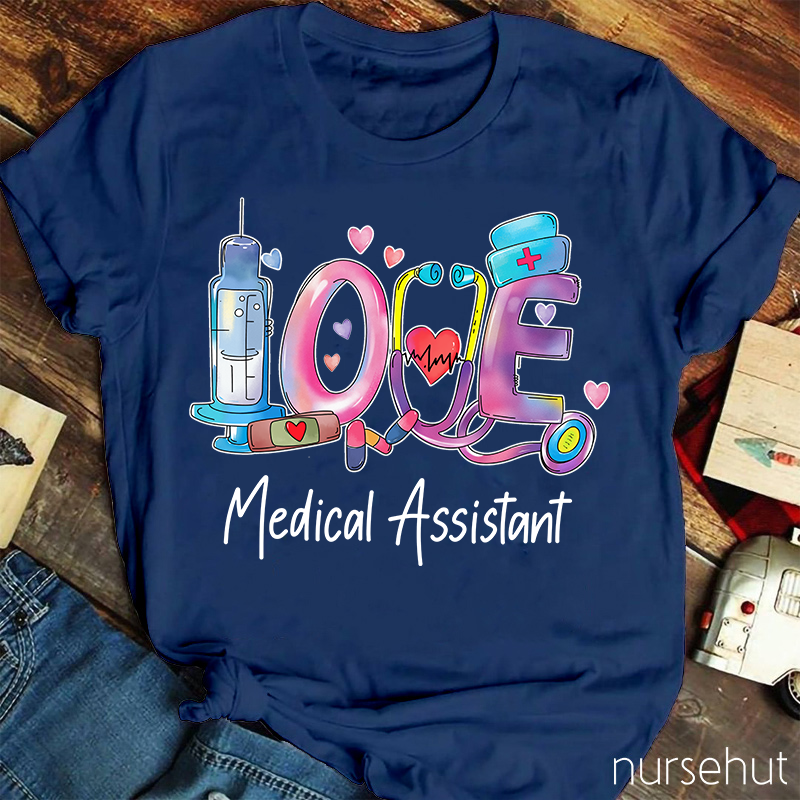 Pink Love Medical Assistant T-Shirt