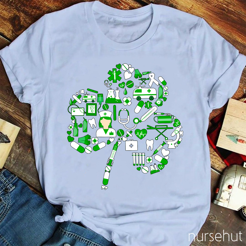 Medical And Nursing Clover Nurse T-Shirt