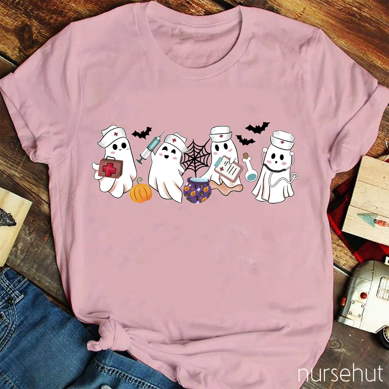 Cute Ghost Nurse T-Shirt