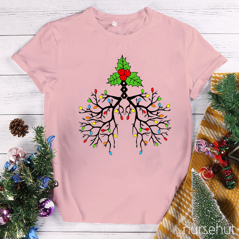 Christmas Vibes Lungs Nurse T-Shirt