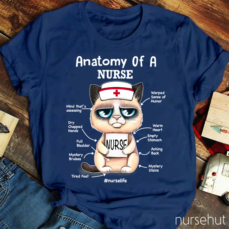 Cat Anatomy Of A Nurse T-Shirt