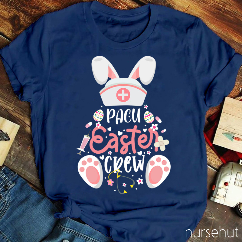 Personalized Nurse Bunny Easter Crew Nurse T-Shirt