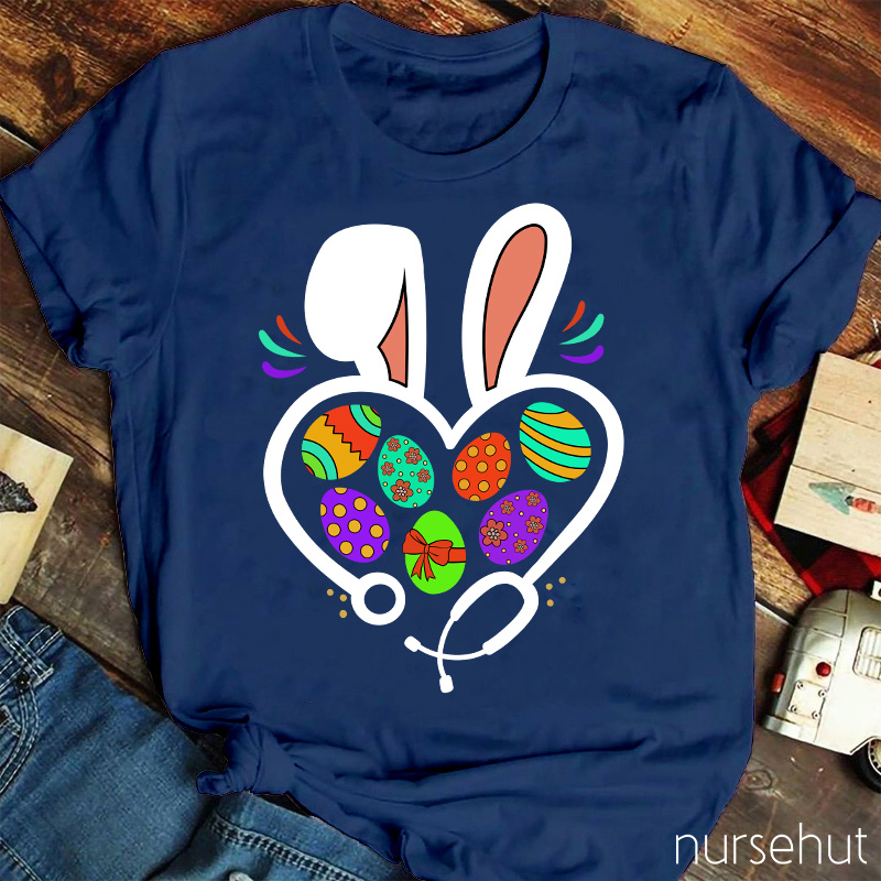 Easter Bunny And Eggs Nurse T-Shirt