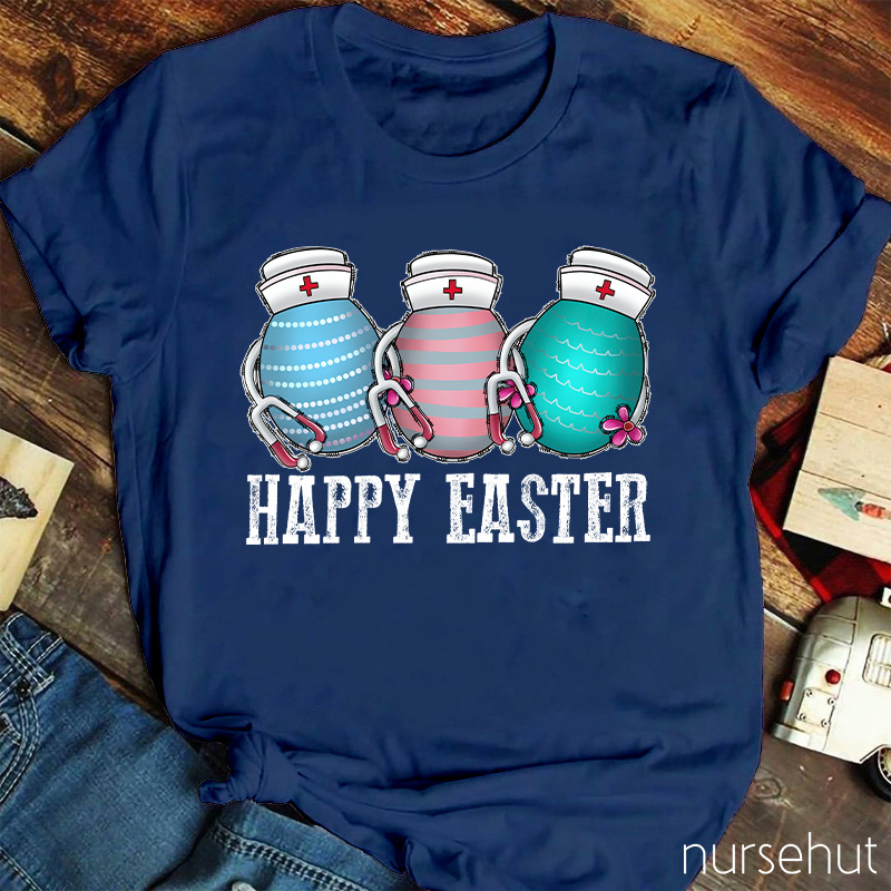 Eggs Wish You A Happy Easter Nurse T-Shirt