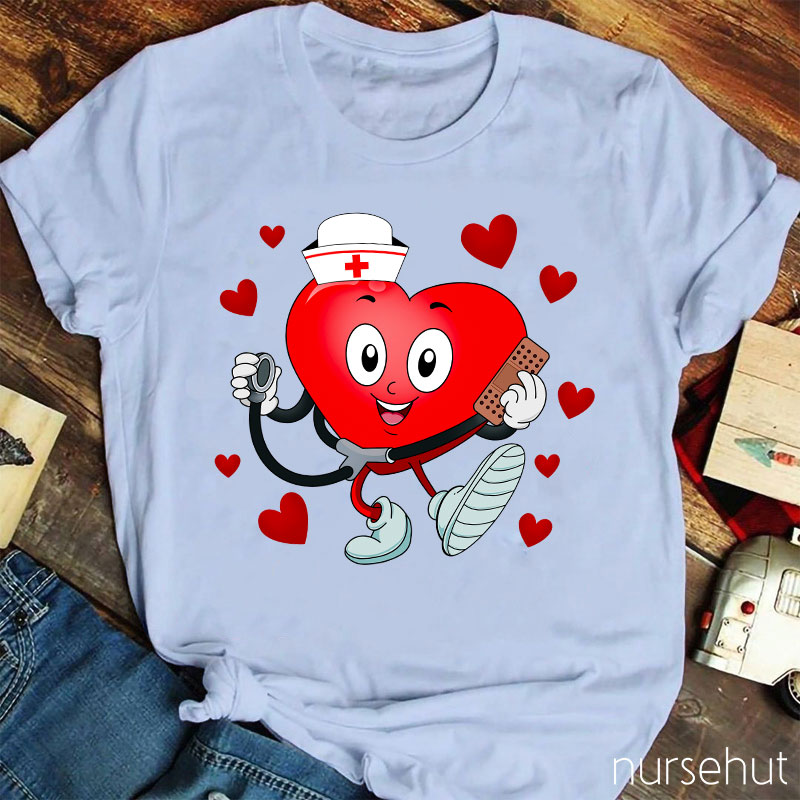 Valentine Nurse Vibes Nurse T-Shirt