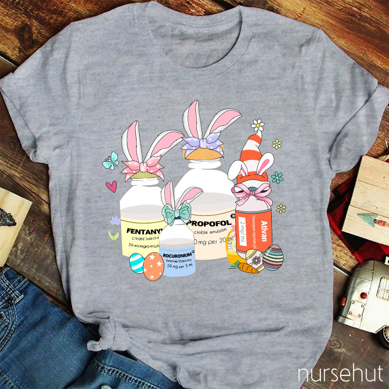 Crna Bunny Crew Nurse T-Shirt