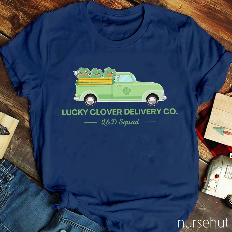 Lucky Clover Delivery Co Nurse T-Shirt