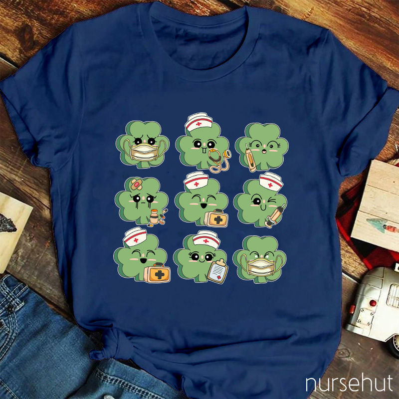 Cute Shamrock Nurse T-Shirt