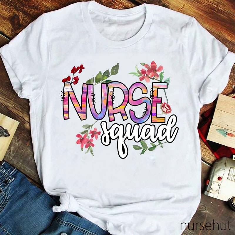 Nurse Squad Flower T-Shirt