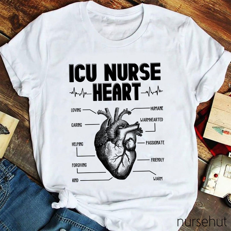 ICU Nurse Heart Nurse T-Shirt