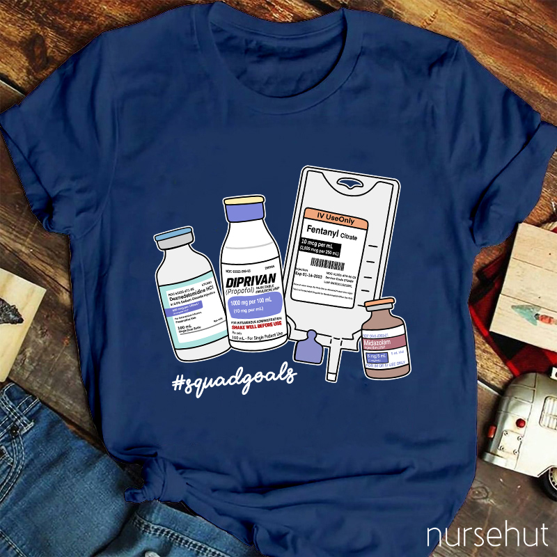 Squad Goals Calm Dowm Nurse T-Shirt