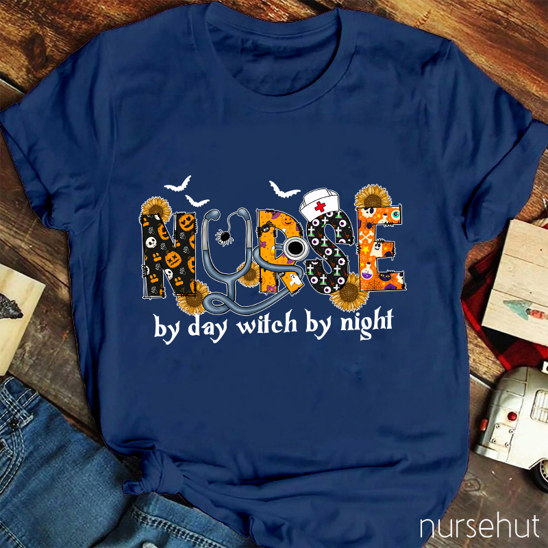 Nurse By Day Witch By Night T-Shirt