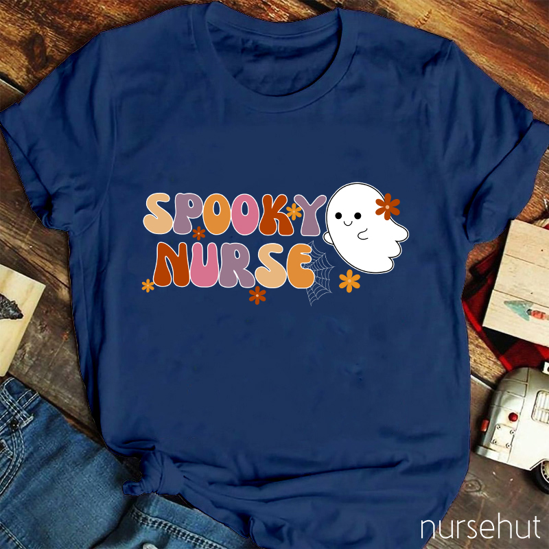 Spooky Nurse Cute Ghost T-Shirt