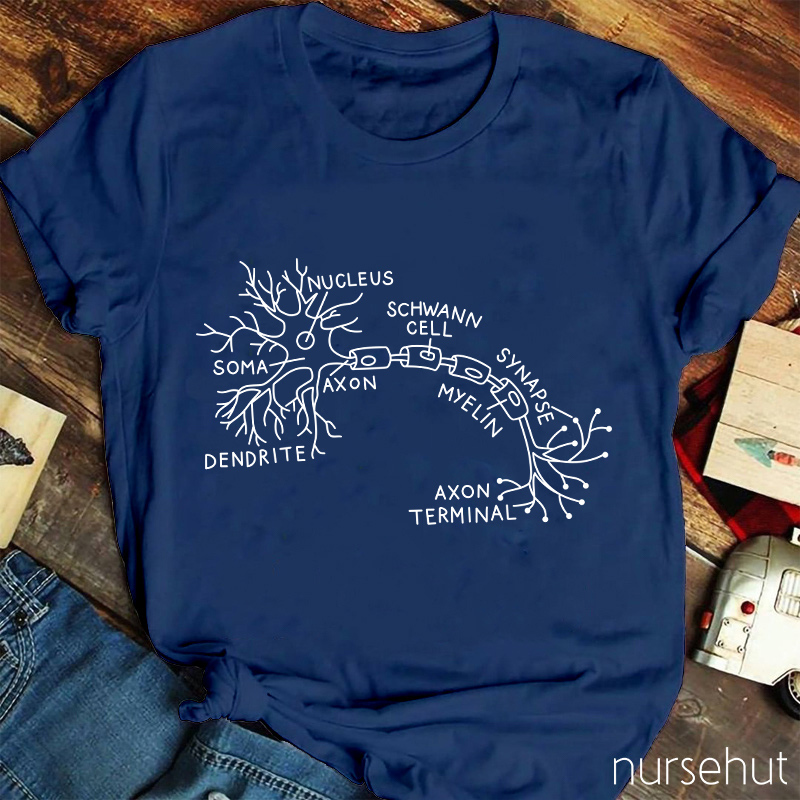 Neuron Anatomy Nurse T-Shirt