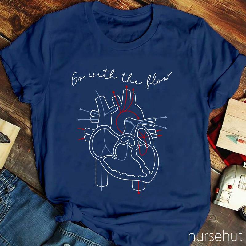 Go With The Flow Nurse T-Shirt