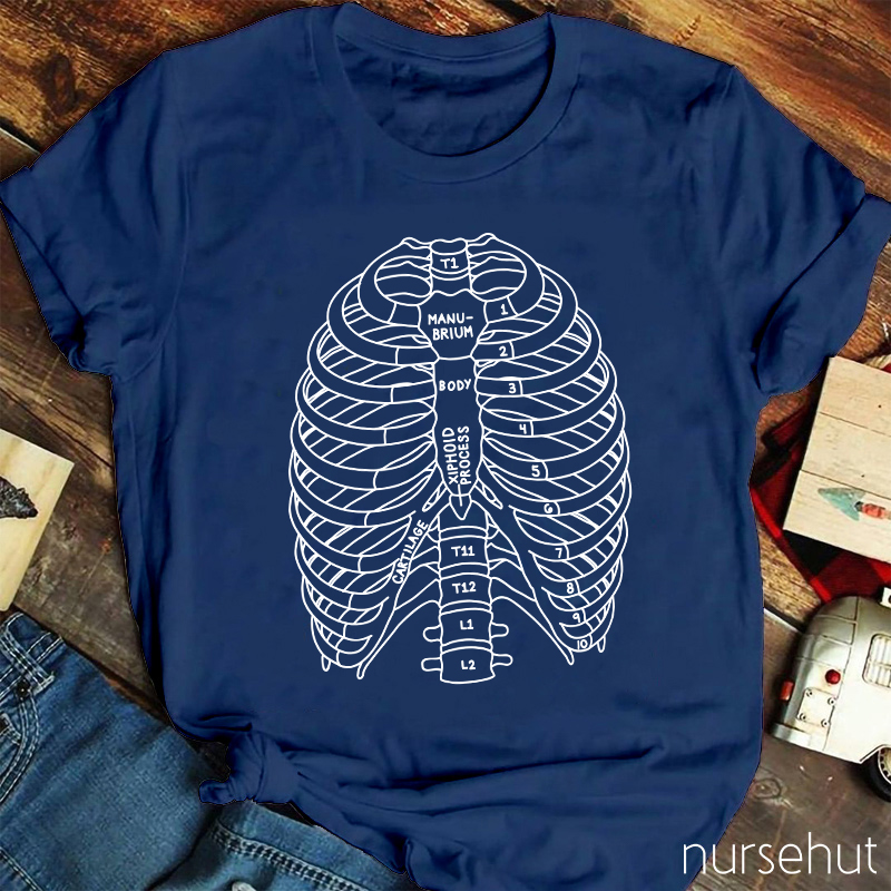 Anatomical Structure Of Chest Bones Nurse T-Shirt