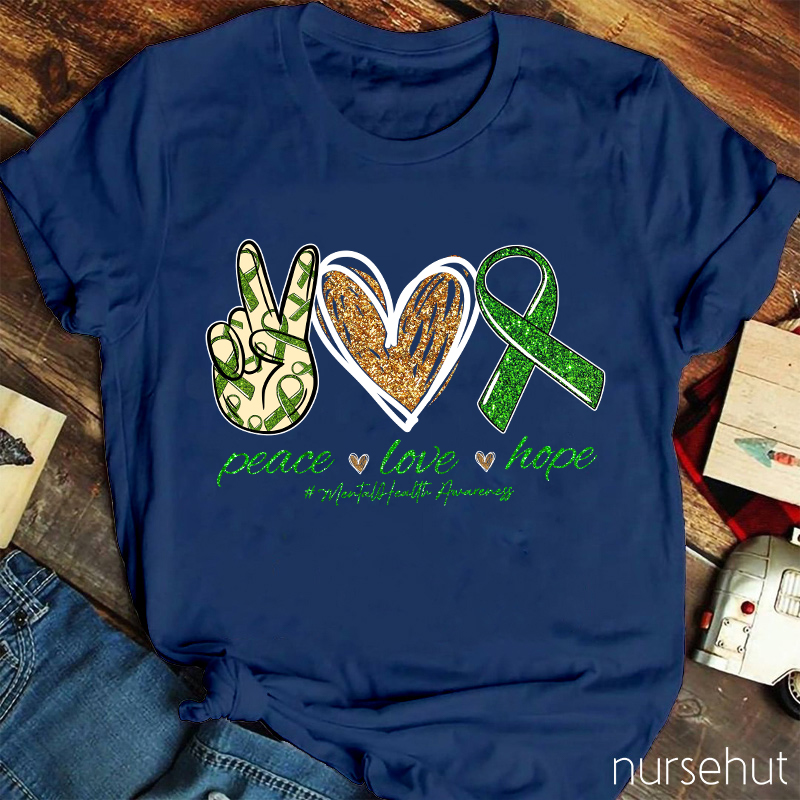 Peace Love And Hope Nurse T-Shirt