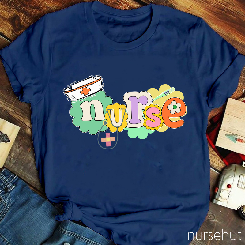 Spring Vibes Cute Nurse T-Shirt