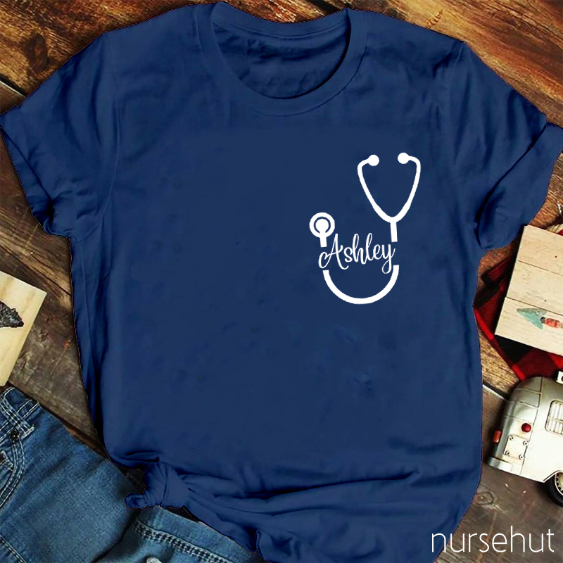 Personalized Name Simple  Nurse T-Shirt