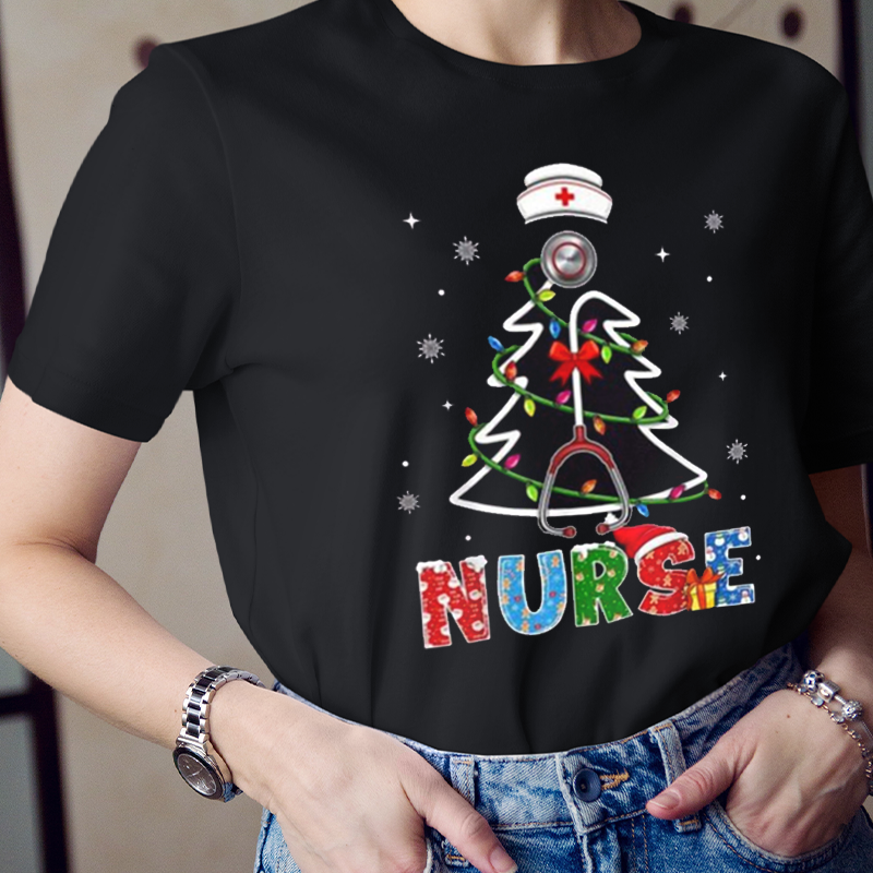 Merry Christmas Nurse Happy Day T-Shirt