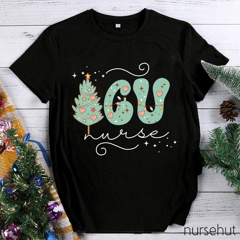 Icu Work Department Pattern Nurse T-Shirt