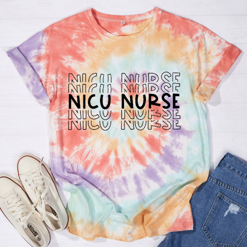NICU Nurse Tie-dye T-Shirt