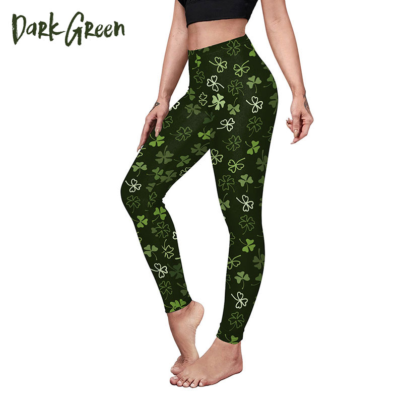 Irish St. Patrick's Day Print Ladies Yoga Pants Butt Lift Outerwear T
