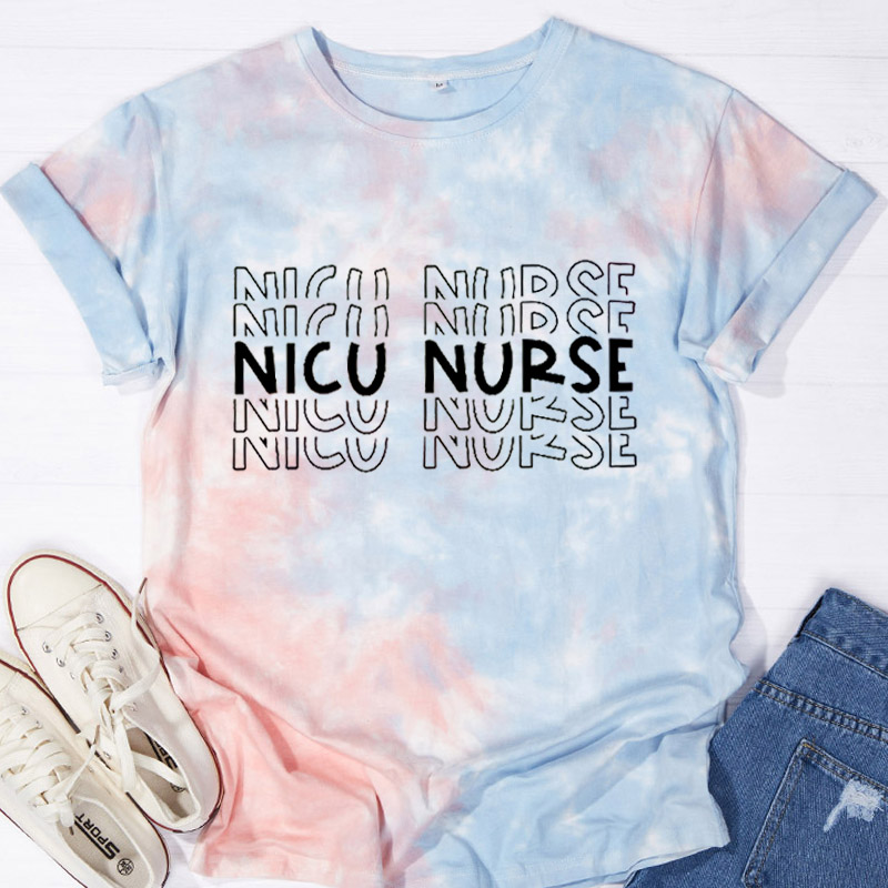 NICU Nurse Tie-dye T-Shirt