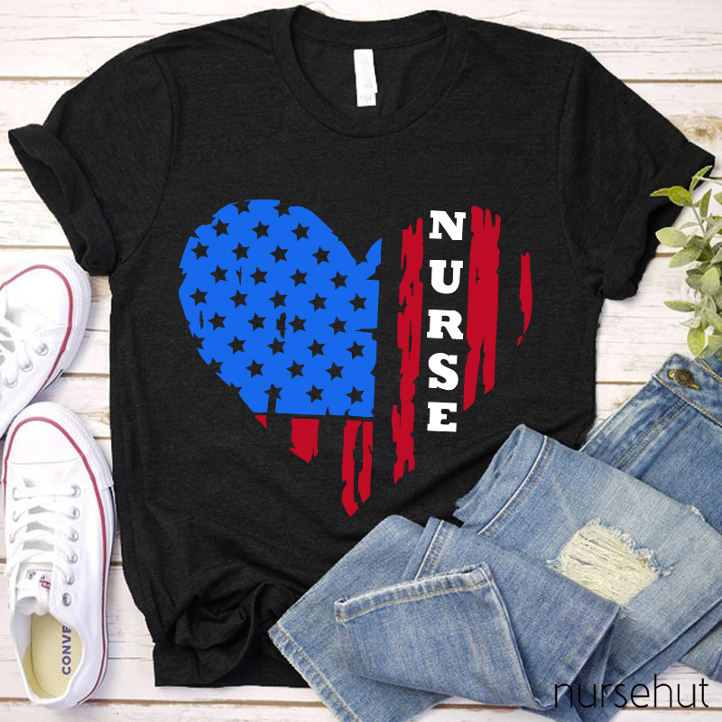 Stars and Stripes Nurse T-Shirt