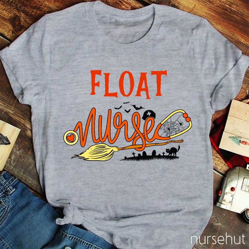 Float Happy Halloween Nurse T-Shirt