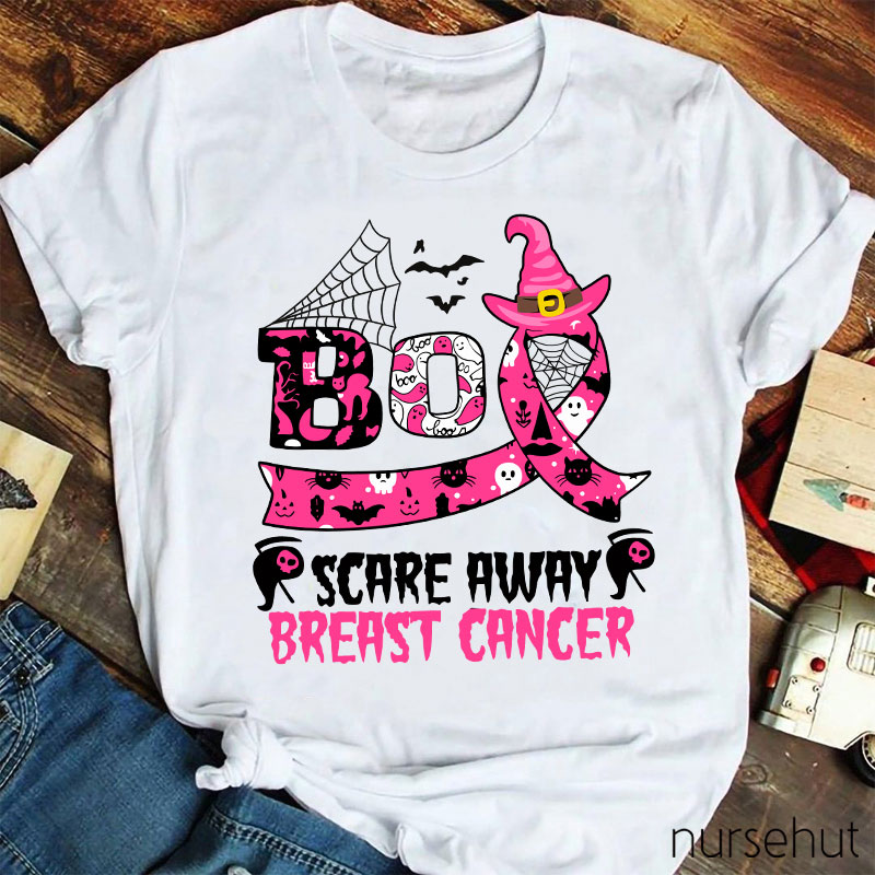 Scare Away Breast Cancer Nurse T-Shirt