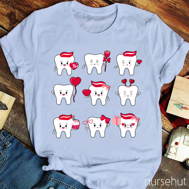 Valentine Teeth Nurse T-Shirt