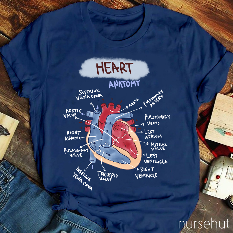 Heart Anatomy Nurse T-Shirt